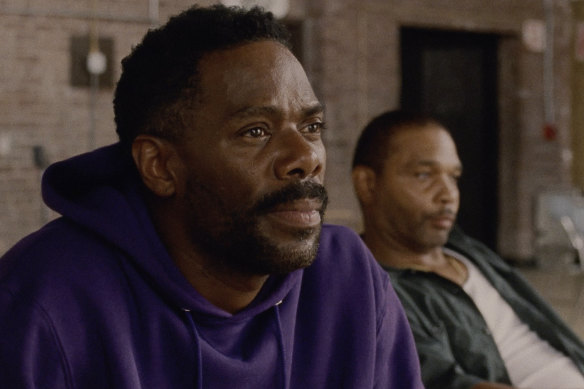 Colman Domingo, left, and Clarence Maclin in a scene from Sing Sing.