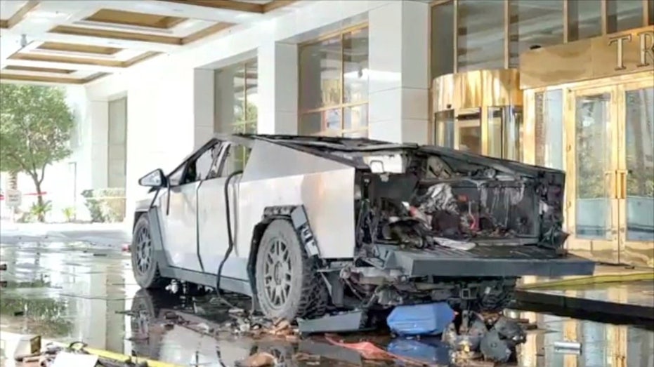 A Tesla Cybertruck exploded in flames outside the Trump International Hotel Las Vegas