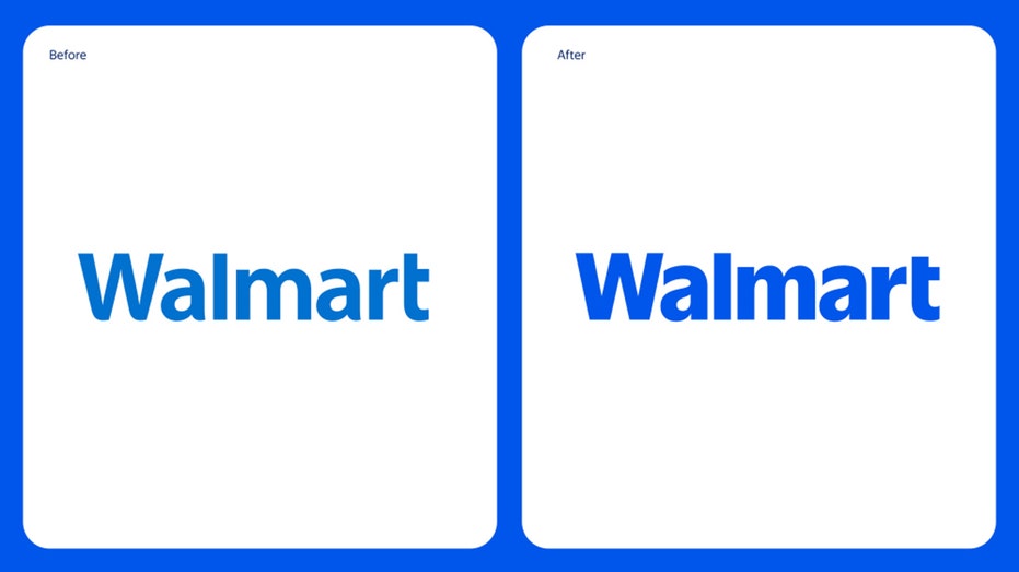 Walmart typeface before and after