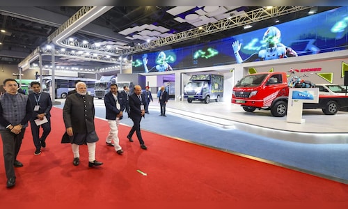 Bharat Mobility Expo Day 1: Maruti’s first e-SUV, Yamaha’s hybrid bike, TVS Motors’ CNG scooter and more