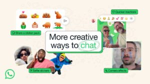 WhatsApp Brings New Camera Effects, Stickers, and Shortcut for Reacting to Messages