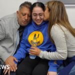 Israeli women soldiers reunited with families