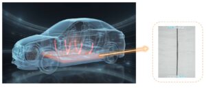 Fabric woven with metal fibers can keep cold-sensitive electric vehicles warm