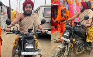 Seer Enters Maha Kumbh On Harley Davidson, Attendees Add Colour To Mega Event