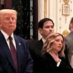 Trump praises Italian Prime Minister Giorgia Meloni for having “taken Europe by storm” during surprise Mar-a-Lago visit