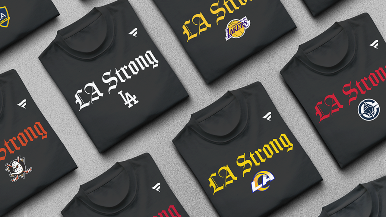 Fanatics, LA sports teams partner to donate funds from new #LAStrong apparel in response to wildfires